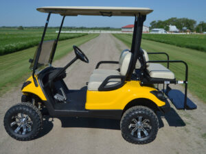4 seater yamaha gas golf cart.